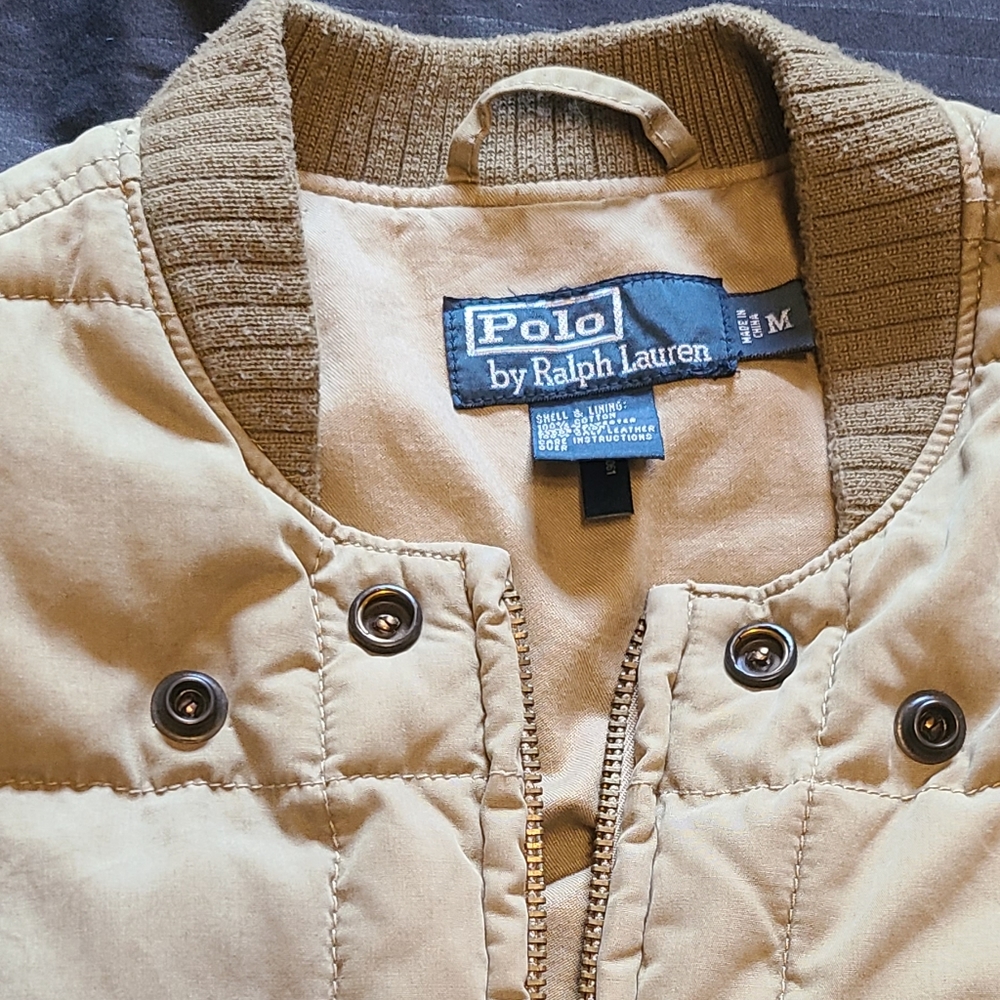 Tan puffy vest
